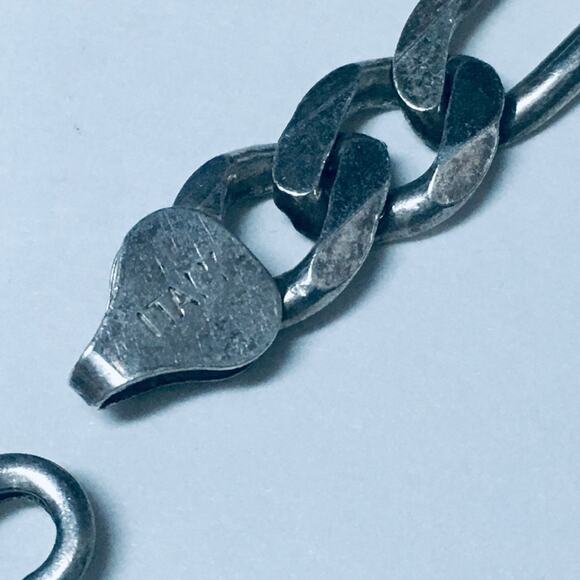 925 Sterling Silver 8mm Italian Solid Figaro Link Chain Necklace - Picture 8 of 9